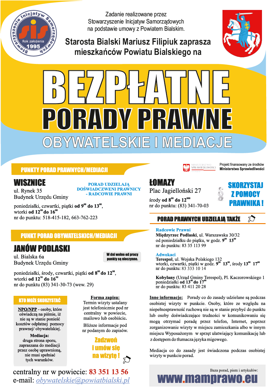 Porady Prawne Plakat Porady Prawne Plakat