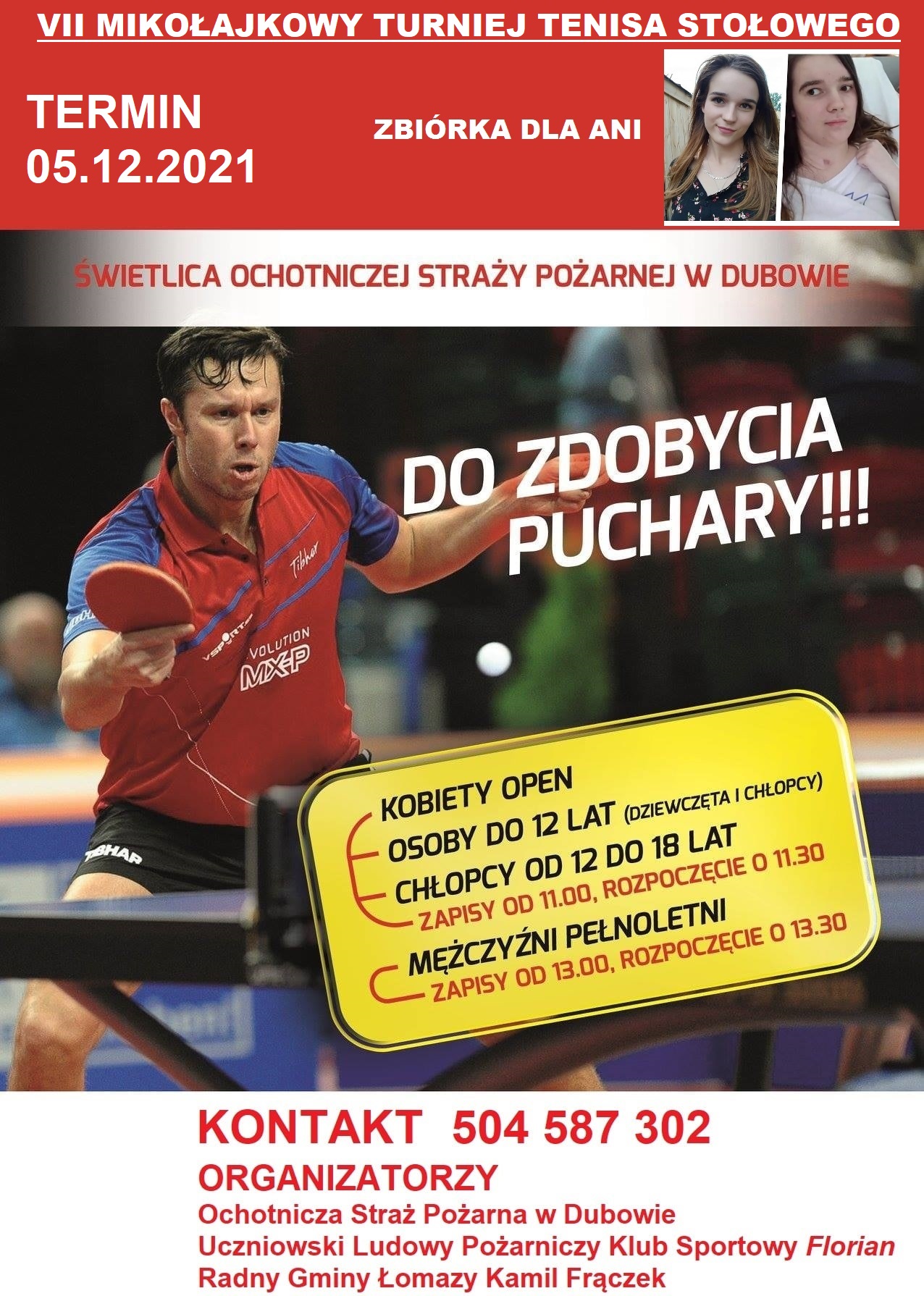 VII Mikołajkowy Turniej Tenisa Stołowego VII Mikołajkowy Turniej Tenisa Stołowego